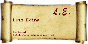 Lutz Edina névjegykártya